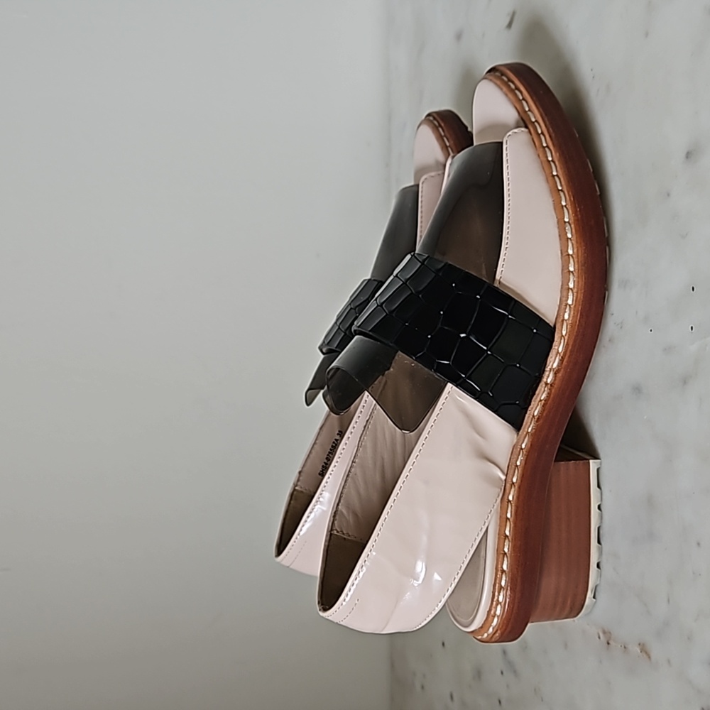 3.1 PHIlLIP LIM: ballet pink patent leather loafer style slingbacks